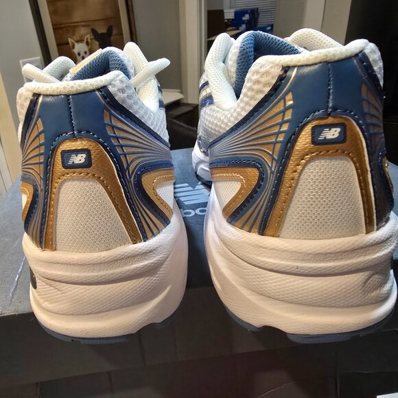 New Balance 740 U740HB2 Heron Blue/Vintage Indigo/Gold Metallic Mens Size 10 - Picture 6 of 15